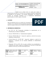 Procedimiento Mantenimiento de Equipos Biomedicos