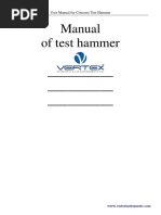 User Manual For Concrete Test Hammer