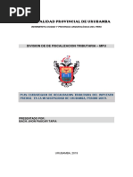 Plan de Trabajo de La Division de Fiscalizacion Tributaria Mpu 1