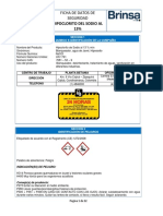 Ficha de Seguridad Hipoclorito de Sodio