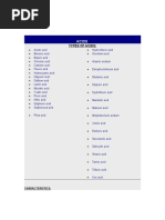 Types of Acids