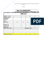 Vitrana Transactional Analytics Private Limited Pet CT: Bill of Quantities