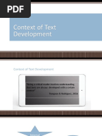 RWS Context of Text Development-Intertext Hypertext