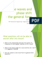 Sine Waves and Phase Shift - The General Form: Karen Dodd HNC Mechanical Engineering - Engineering Maths 2018-2019