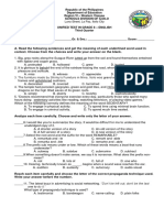 Republic of The Philippines Department of Education Region VI - Western Visayas Schools Division of Iloilo