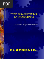 Tips para Sustentar La Monografia