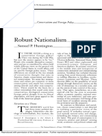 Robust Nationalism - Samuel Huntington