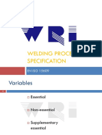 Welding Procedure Specification