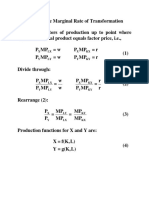 Deriving The Marginal Rate of Transformation