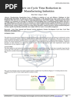 Review On Cycle Time Reduction in Manufacturing Industries: Hiten Patel, Sanjay C. Shah