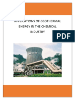 Applications of Geothermal Energy in The Chemical Industry