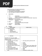 A Detailed Lesson Plan in Geometry Universal Set Complimentation