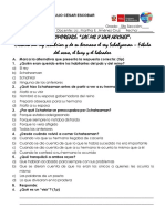 Control de Lectura - Historia Del Rey Schahriar y de Su Hermano El Rey Schahzaman - Fábula Del Asno, El Buey y El Labrador - 5to Sec