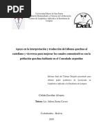 Tesis Interpretacion de La Lengua Quecha DJC