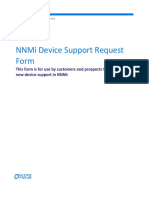 This Form Is For Use by Customers and Prospects To Request New Device Support in Nnmi