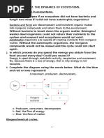 Unit 7. The Dynamics of Ecosystems.