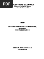 Colegio de Dagupan: Educational Research Designs, Methods and Publication