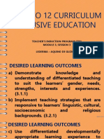 The K To 12 Curriculum Inclusive Education