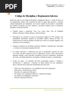 Código de Disciplina y Reglamento Interno