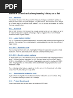 Timeline of Mechanical Engineering History As A List