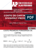 Semana 14 Sesion 14 Costo de Capital Por División y Proyecto