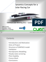 Vehicle Dynamics of A Solar Racing Car