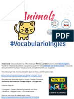 Vocabulario de Animales en Inglés Con Imágenes PDF y Ejercicio