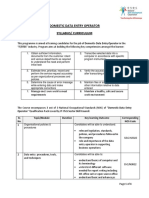 Domestic Data Entry Operator Syllabus/ Curriculum