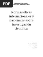 Normas Internacionales y Nacionales Sobre Investigación Científica