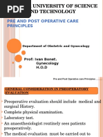 Pre and Post Operative Care Principles