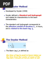 6 Hydrograph Corrected Snyder's UH