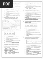 1final Test Term Complete The Sentences With The Present Simple or Present Continuous Form of The Verbs in Brackets