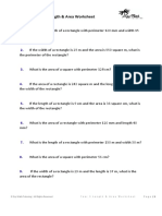 Year 3 Length and Area Worksheet