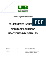 Trabajo 9 - Reactores Quimicos e Industriales