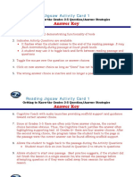 Answer Key: Reading Jigsaw Activity Card 1