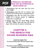 Chapter 5 The Search For Sound Business Idea