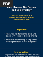  Lung Cancer Risk Factors and Epidemiology