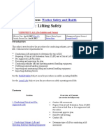 Subject Area: Lifting Safety: Management System