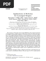 Applications of Robotics For Laryngeal Surgery