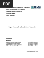 Origen y Desarrollo de La Auditoría en Guatemala-1