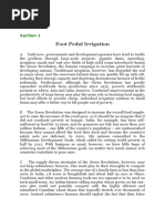 Foot Pedal Irrigation: Reading 1 Section 1