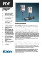 FT2 Flow Temperature Thermal Mass Transmitter