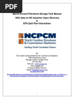 Above-Ground Petroleum Storage Tank Manual With Data On NC Gasoline Vapor Recovery & EPA Spill Plan Information