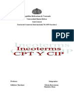 Informe Incoterms CPT y Cip