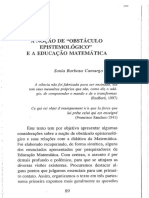 A Noção de Obstáculo Epistemológico e A Educação Matemática