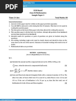 ICSE Board Class IX Mathematics Sample Paper 3 Time: 2 Hrs Total Marks: 80