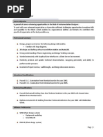 Resume Format For Instrumentation Designer/Draughtsman