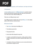 Topic Card Payments, Card Fee and Interest, Card Expiry and Closure