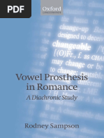 Vowel Prosthesis in Romance: A Diachronic Study - Rodney Sampson