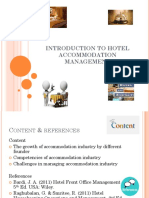 1 Introduction To Accommodation Management - Lecture Note